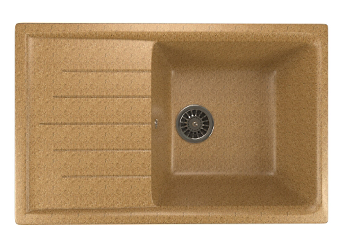 Изображение товара Кухонная мойка Mixline ML-GM19 (302) из искусственного камня песочного цвета 75х49.5х20 см Изображение товара Кухонная мойка Mixline ML-GM19 (302) из искусственного камня песочного цвета 75х49.5х20 см