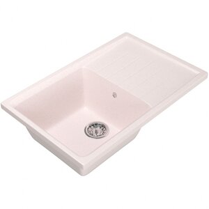 Изображение товара Кухонная мойка Mixline ML-GM19 311 в светло-розовом цвете, врезная сверху, 75x49.5x20 см