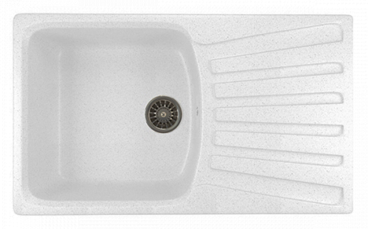 Изображение товара Кухонная мойка Mixline ML-GM20 341 молочный врезная 85х49.5 см искусственный камень
