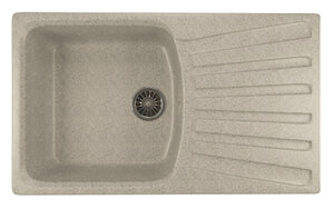 Изображение товара Кухонная мойка Mixline ML-GM20 (310) из искусственного камня, врезная, серого цвета 85х49.5х19 см