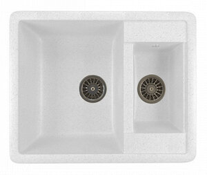 Изображение товара Кухонная мойка Mixline ML-GM21 (341), врезная сверху, цвет - молочный, 61 х 49.5 х 19 см