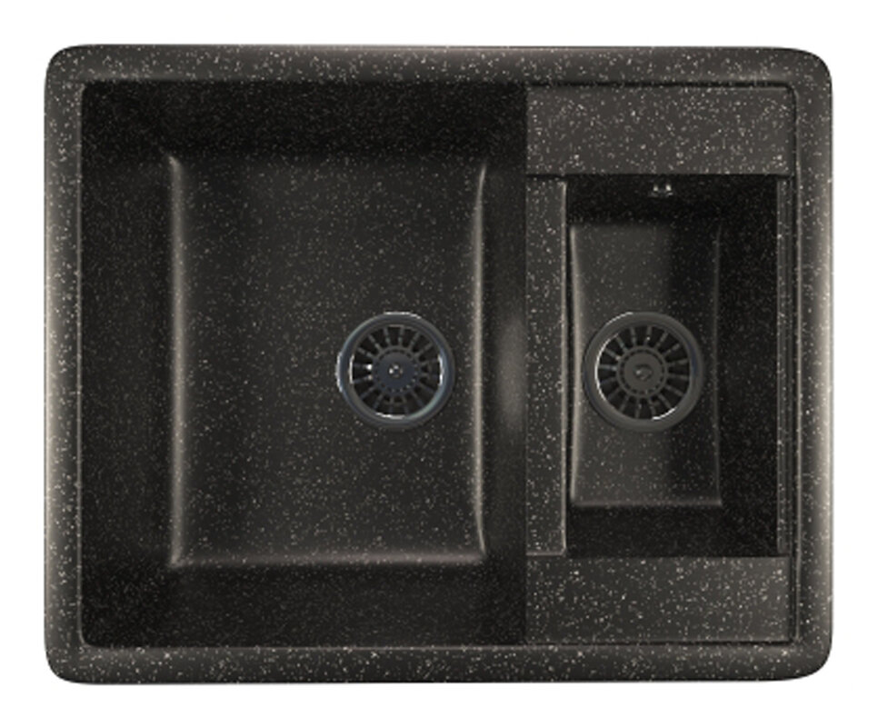 Изображение товара Кухонная мойка Mixline ML-GM21 черная 61 х 49.5 см встраиваемая