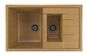 Изображение товара Кухонная мойка Mixline ML-GM22 302 встройка из искусственного камня песочный цвет