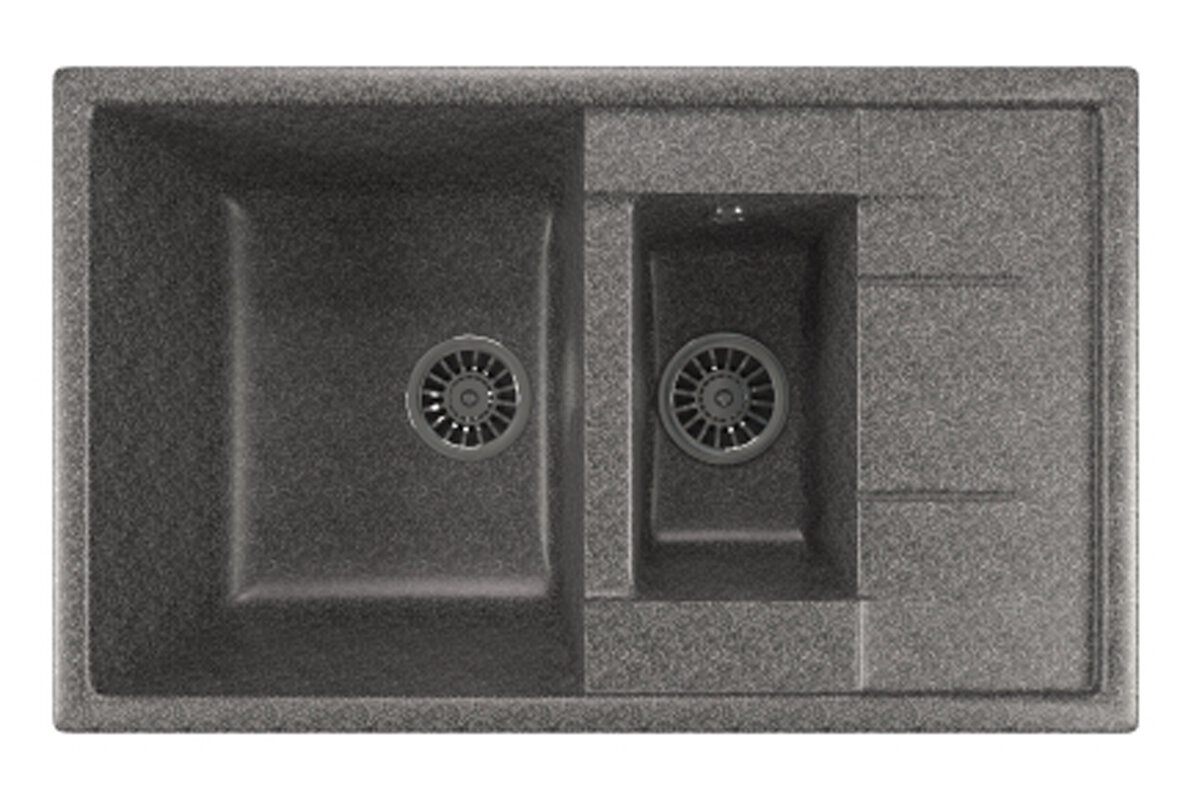 Изображение товара Кухонная мойка Mixline ML-GM22 (309) врезная сверху темно-серая 77х49.5х19.5 см Изображение товара Кухонная мойка Mixline ML-GM22 (309) врезная сверху темно-серая 77х49.5х19.5 см