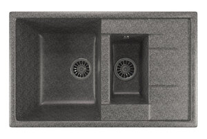 Изображение товара Кухонная мойка Mixline ML-GM22 (309) врезная сверху темно-серая 77х49.5х19.5 см