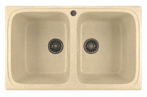 Изображение товара Кухонная мойка Mixline ML-GM23 (328), врезная сверху, цвет - бежевый, 77.5 х 50.5 х 20 см