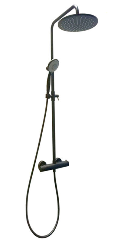 Изображение товара Душевая система Webert Elio EL980507560METAL с термостатом для душа, черный матовый