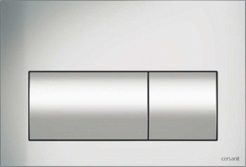 Изображение товара Смывная клавиша Cersanit Presto BU-PRE/Cm хром матовый двухрежимная