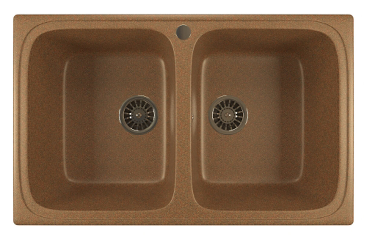 Изображение товара Кухонная мойка Mixline ML-GM23 терракотовая врезная сверху 77.5х50.5х20 см Изображение товара Кухонная мойка Mixline ML-GM23 терракотовая врезная сверху 77.5х50.5х20 см
