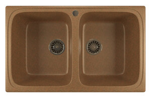 Изображение товара Кухонная мойка Mixline ML-GM23 терракотовая врезная сверху 77.5х50.5х20 см