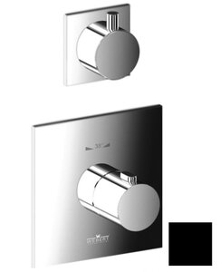 Изображение товара Смеситель Webert Elio EL971302560 для душа, термостатический, встраиваемый, на 1 поток, черный матовый