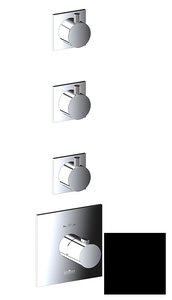 Изображение товара Смеситель Webert Elio El971502560 для душа, термостатический, встраиваемый, на 3 потока, черный матовый