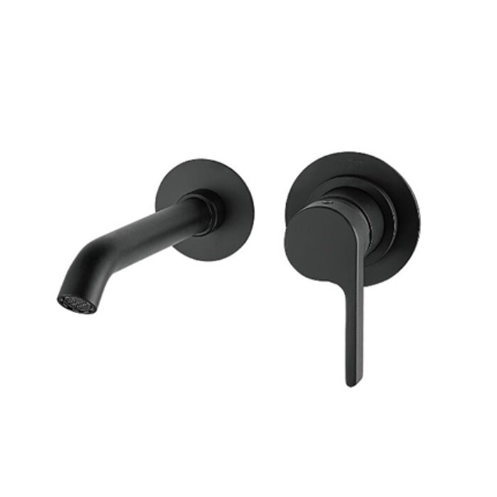 Изображение товара Современный настенный смеситель Webert DoReMi DR830606560 для раковины черный матовый