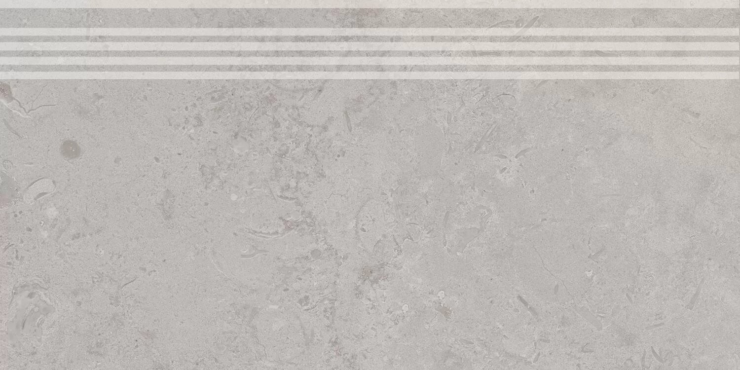 Изображение товара Ступень, керамогранит Kerama Marazzi Про Лаймстоун DD205220R/GR, 30 x 60 см, серый 