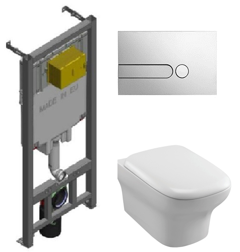 Изображение товара Инсталляция Jacob Delafon Vox EDM102 с Безободковым Унитазом