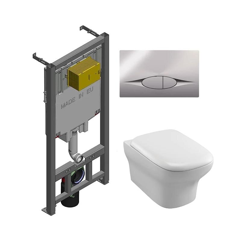 Изображение товара Инсталляция Jacob Delafon Vox с безободковым унитазом и крышкой микролифт