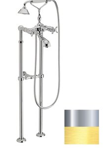 Изображение товара Смеситель Webert Ottocento OT720801017 для ванны напольный, хром/золото