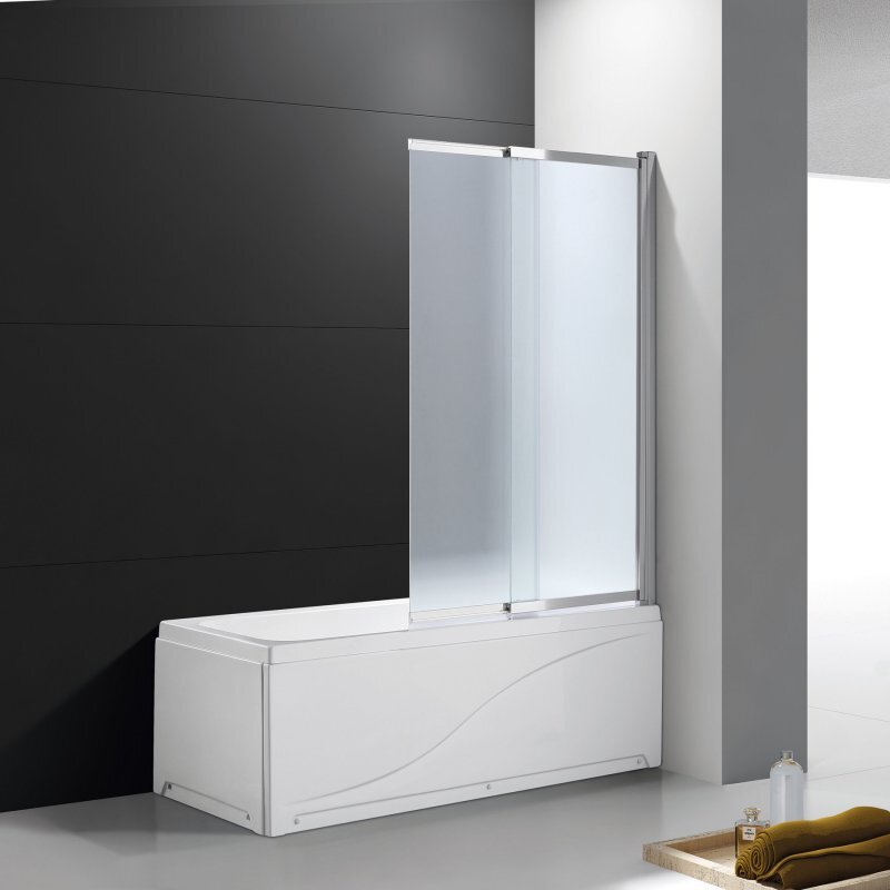 Изображение товара Шторка для ванны Cezares SLIDER-VF-11-90/150-P-Cr 90 см стекло рифленое