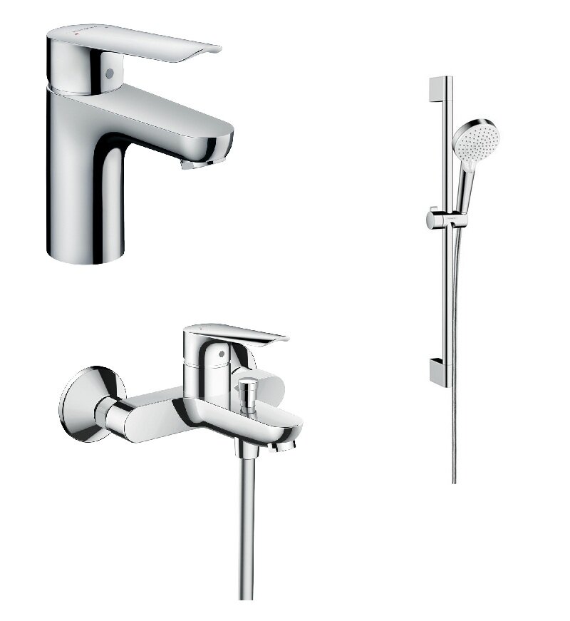 Изображение товара Смеситель Hansgrohe Logis E70A для ванны и раковины, хром, комплект Изображение товара Смеситель Hansgrohe Logis E70A для ванны и раковины, хром, комплект