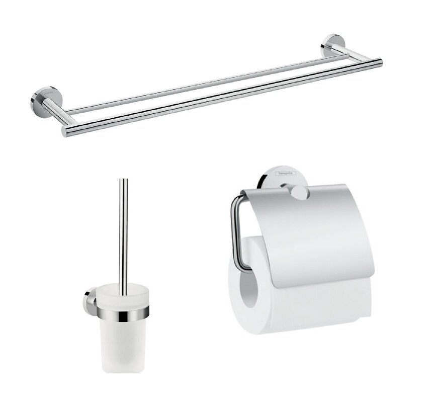 Изображение товара Набор аксессуаров для ванной комнаты Hansgrohe Logis Universal 3 в 1 хром