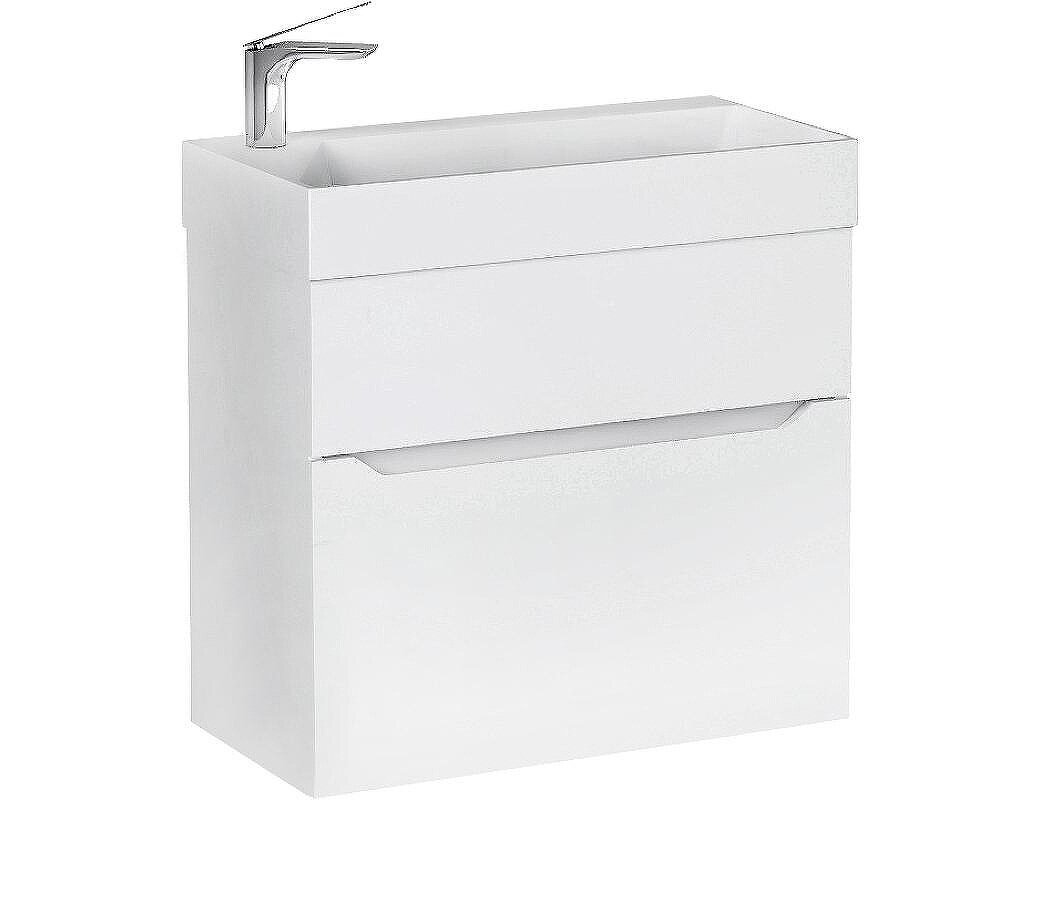 Изображение товара Тумба под раковину Raval Brik Brk.01.65/P/W/RL, 65 см, подвесная, белая Изображение товара Тумба под раковину Raval Brik Brk.01.65/P/W/RL, 65 см, подвесная, белая