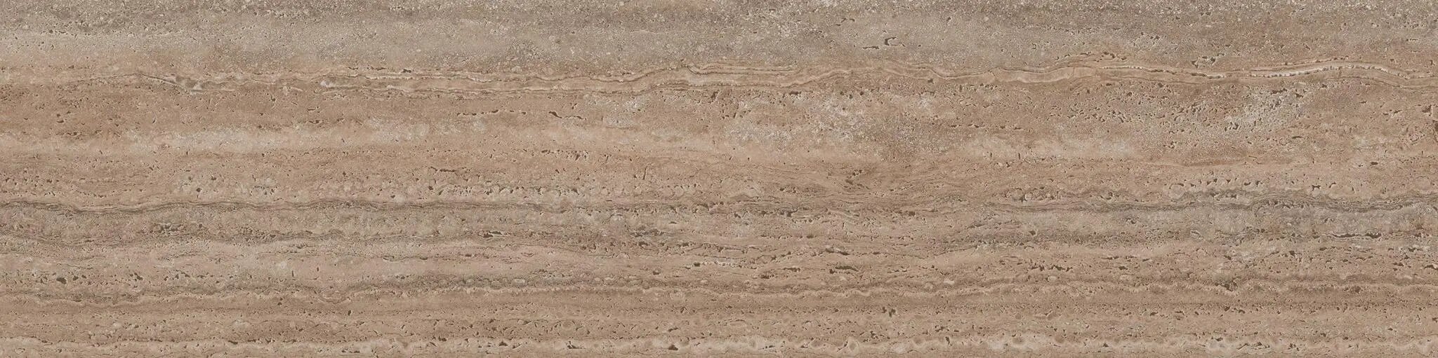 Изображение товара Ступень, керамогранит Kerama Marazzi Про Травертин KM6012G0981RGCF, 33 x 119.5 см, фронтальная, светло-коричневый