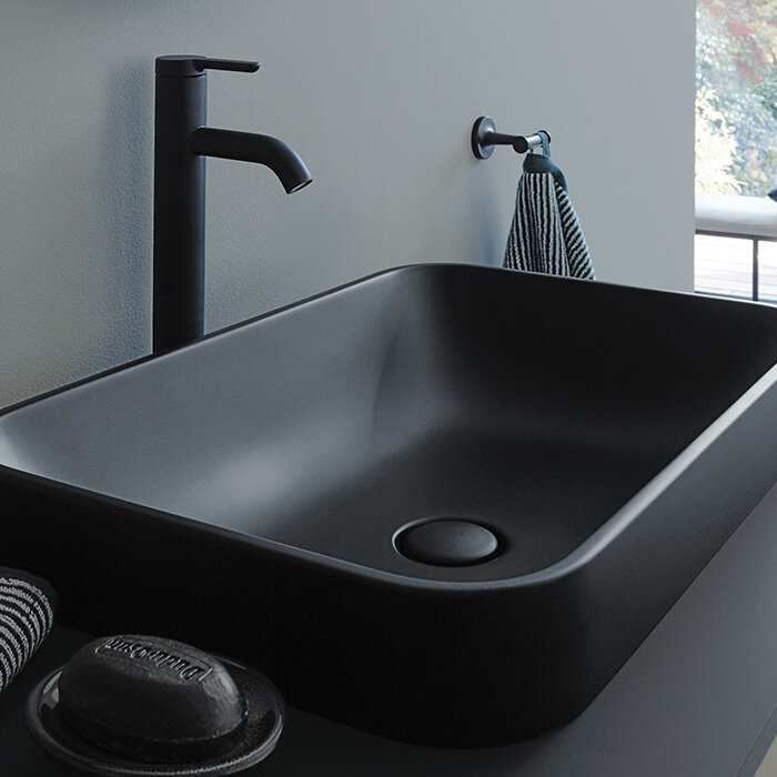 Изображение товара Раковина Duravit Happy D.2 Plus 23596013001 60 x 40 см, покрытие WG, антрацит матовый
