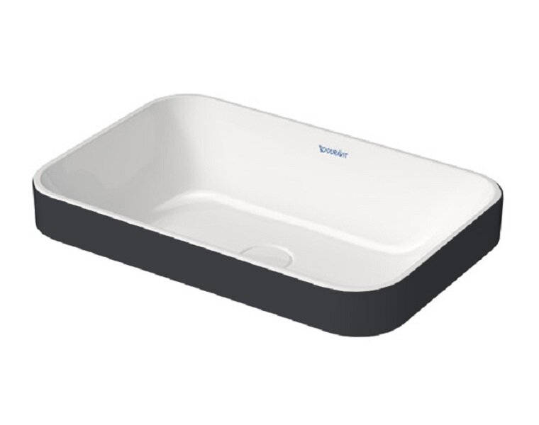 Изображение товара Раковина Duravit Happy D.2 Plus 2359606100 60 x 40 см, антрацит матовый/белый Изображение товара Раковина Duravit Happy D.2 Plus 2359606100 60 x 40 см, антрацит матовый/белый