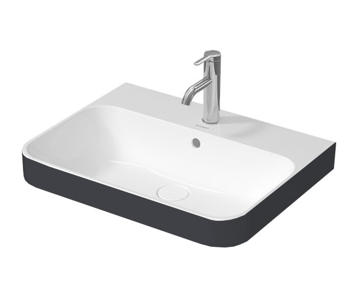 Изображение товара Раковина Duravit Happy D.2 Plus 2360606100 60x46 см антрацит матовый/белый