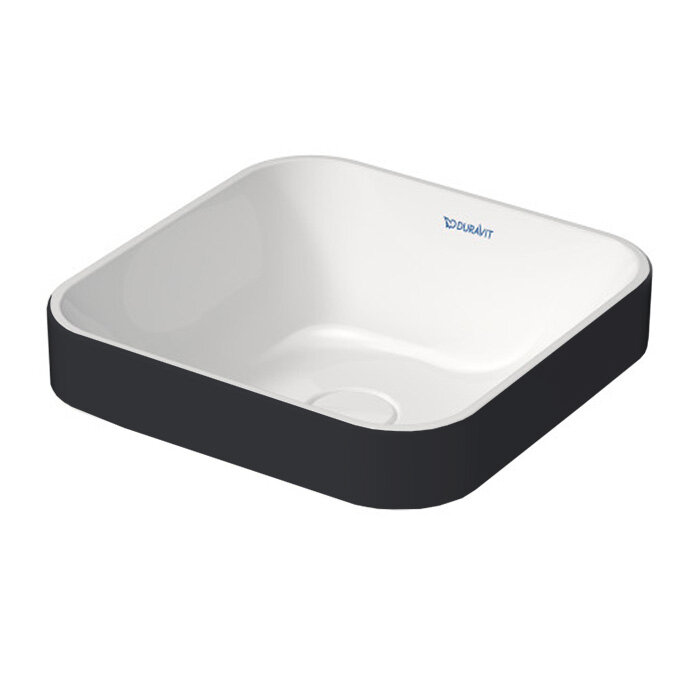 Изображение товара Раковина Duravit Happy D.2 Plus 40x40 см антрацит матовый/белый Изображение товара Раковина Duravit Happy D.2 Plus 40x40 см антрацит матовый/белый