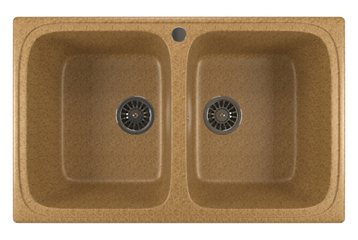 Изображение товара Кухонная мойка Mixline ML-GM23 (302), врезная сверху, цвет - песочный, 77.5 х 50.5 х 20 см