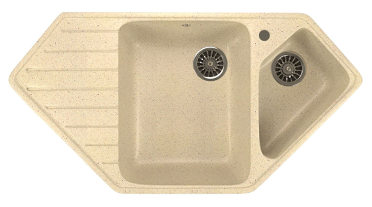 Изображение товара Кухонная мойка Mixline ML-GM25 328 врезная бежевый 97x50.5x20 см искусственный камень Изображение товара Кухонная мойка Mixline ML-GM25 328 врезная бежевый 97x50.5x20 см искусственный камень