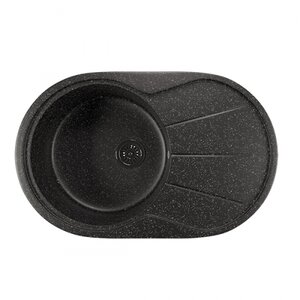 Изображение товара Кухонная мойка Mixline ML-GM29 308 из искусственного камня врезная черная матовая 75х48 см