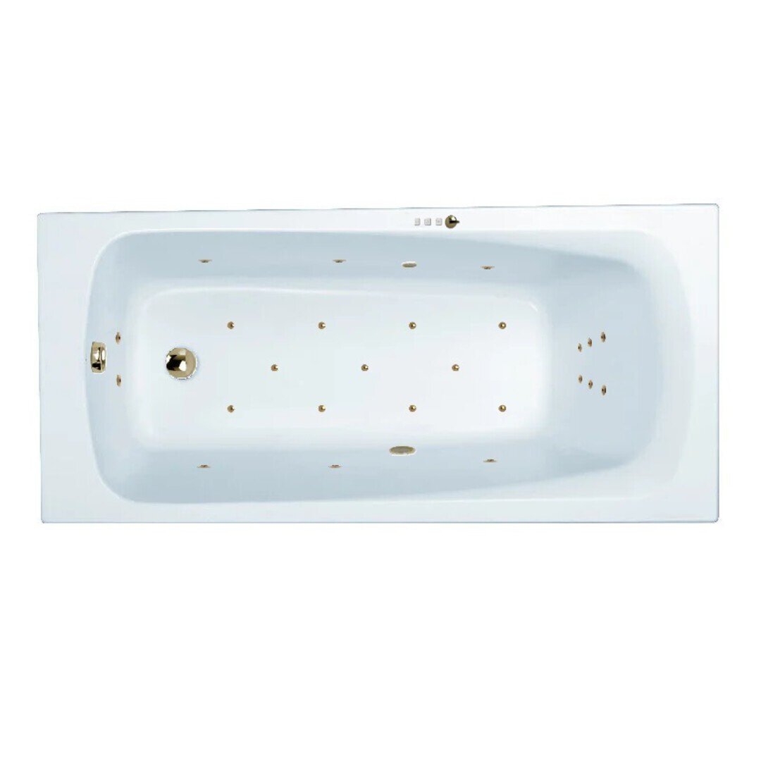 Изображение товара Гидромассажная акриловая ванна Jacob Delafon Patio E6810RU-01 ULTRA BR, 150 х 70 см, каркас в подарок, белая, форсунки бронза Изображение товара Гидромассажная акриловая ванна Jacob Delafon Patio E6810RU-01 ULTRA BR, 150 х 70 см, каркас в подарок, белая, форсунки бронза