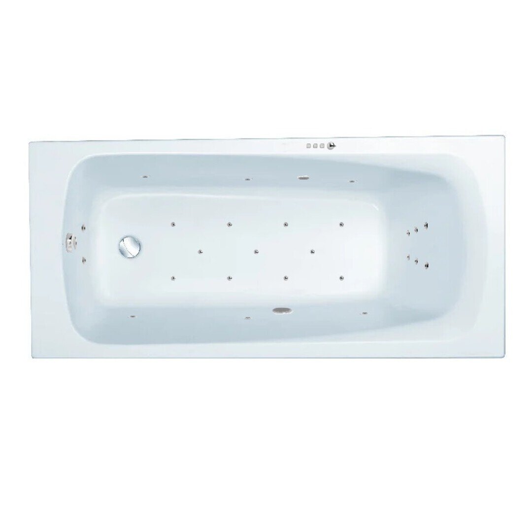 Изображение товара Гидромассажная акриловая ванна Jacob Delafon Patio E6812RU-01 ULTRA CR, 170 х 70 см, каркас в подарок, белая, форсунки хром Изображение товара Гидромассажная акриловая ванна Jacob Delafon Patio E6812RU-01 ULTRA CR, 170 х 70 см, каркас в подарок, белая, форсунки хром