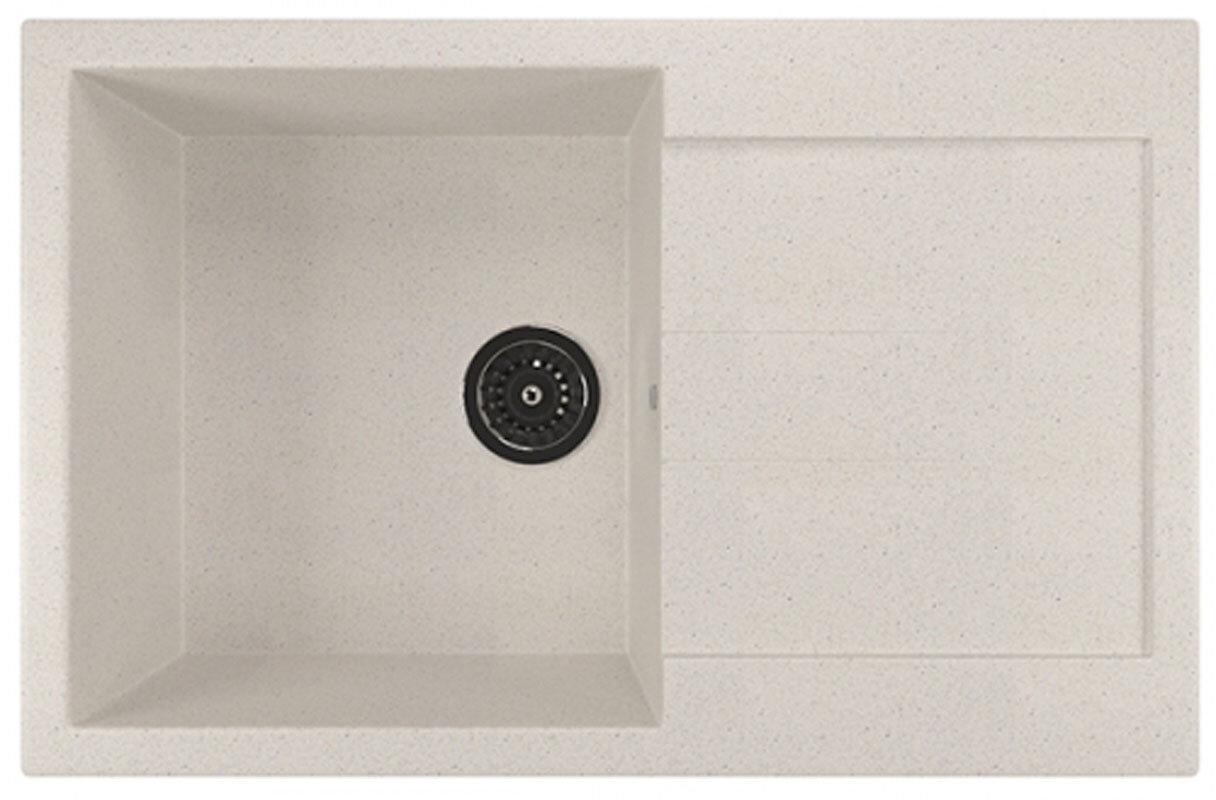 Изображение товара Кухонная мойка Mixline ML-GM31 331 из искусственного камня белая 77х49.5 см