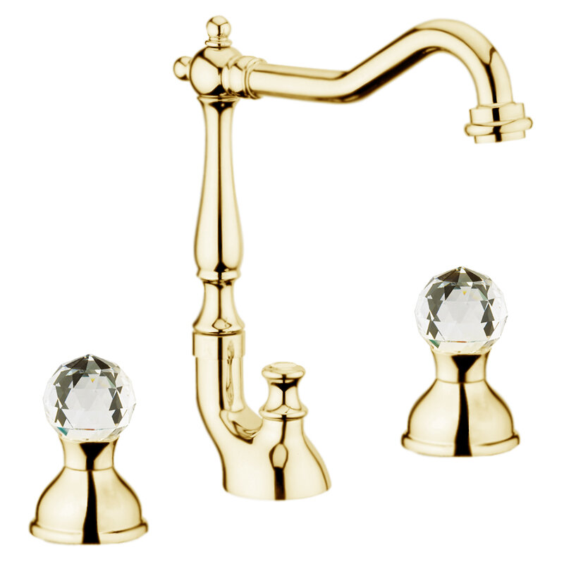 Изображение товара Смеситель для раковины Webert Karenina KA750202010 золото зимпрофи