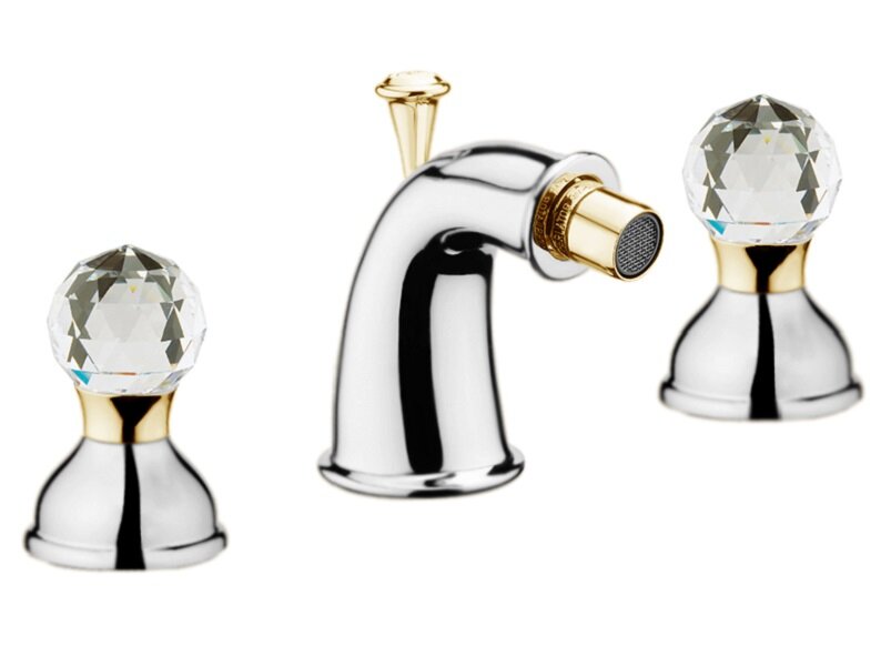 Изображение товара Смеситель для биде Webert Karenina KA710202017 с донным клапаном хром золото