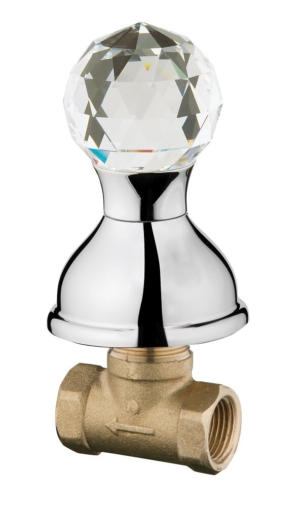 Изображение товара Запорный вентиль Webert Karenina 1/2" хром с кристаллом Swarovski Изображение товара Запорный вентиль Webert Karenina 1/2" хром с кристаллом Swarovski