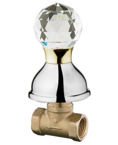 Изображение товара Вентиль запорный Webert Karenina KA690101017 встраиваемый, подключение 1/2", хром/золото