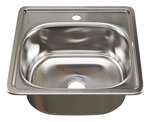 Кухонная мойка Mixline 531266, врезная с гофросифоном, вып 1 1/2", 38 х 38 х 15 х 0.6 см - фото 1