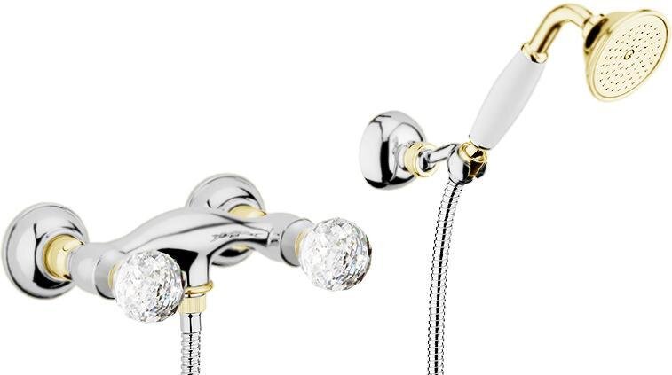 Изображение товара Смеситель для душа Webert Karenina KA760101017 с ручным душем и кристаллами Swarovski