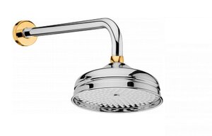 Изображение товара Верхний душ Webert Karenina AC0014017, 20х20 см, 1 режим струи, с держателем, хром/золото