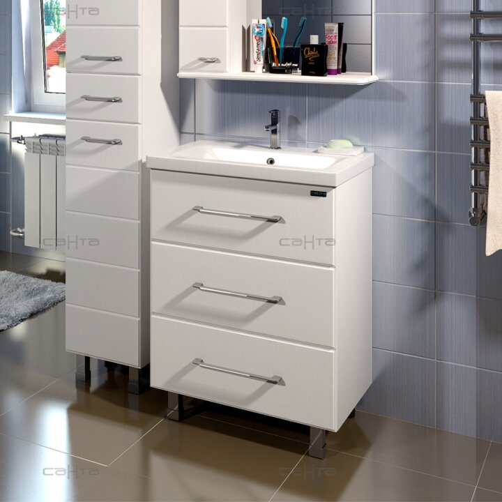 Изображение товара Тумба под раковину СаНта Омега 60 85x60 см белая