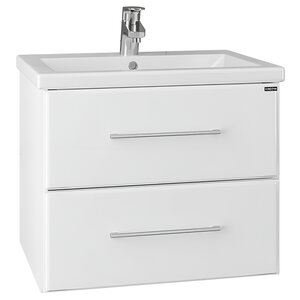 Изображение товара Тумба под раковину СаНта Омега 60 207045 подвесная белая МДФ ЛДСП