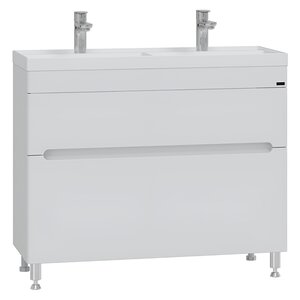 Изображение товара Тумба под двойную раковину СаНта Лондон 700174, 100 см, напольная, цвет белый