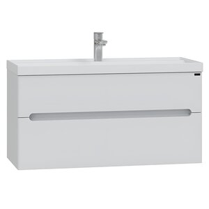Изображение товара Тумба под раковину СаНта Лондон 224008л, 100 см, подвесная, цвет белый