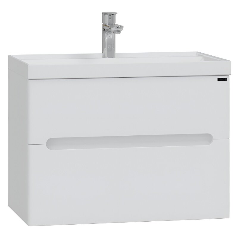 Изображение товара Тумба под раковину СаНта Лондон 70 224003л подвесная белая МДФ