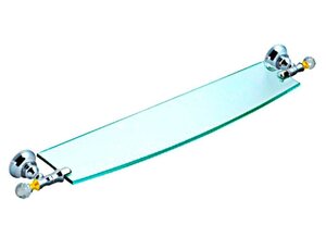 Изображение товара Стеклянная настенная полка Webert Karenina KA500701017 с кристаллами Swarovski 73 см хром золото