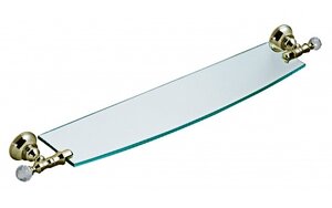 Изображение товара Полочка Webert Karenina KA500701065 из стекла и латуни 73 см с кристаллами Swarovski